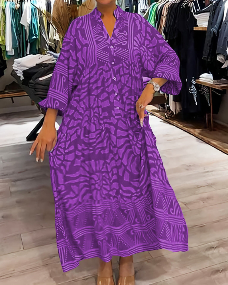 LENARA - Maxi kleit printidega