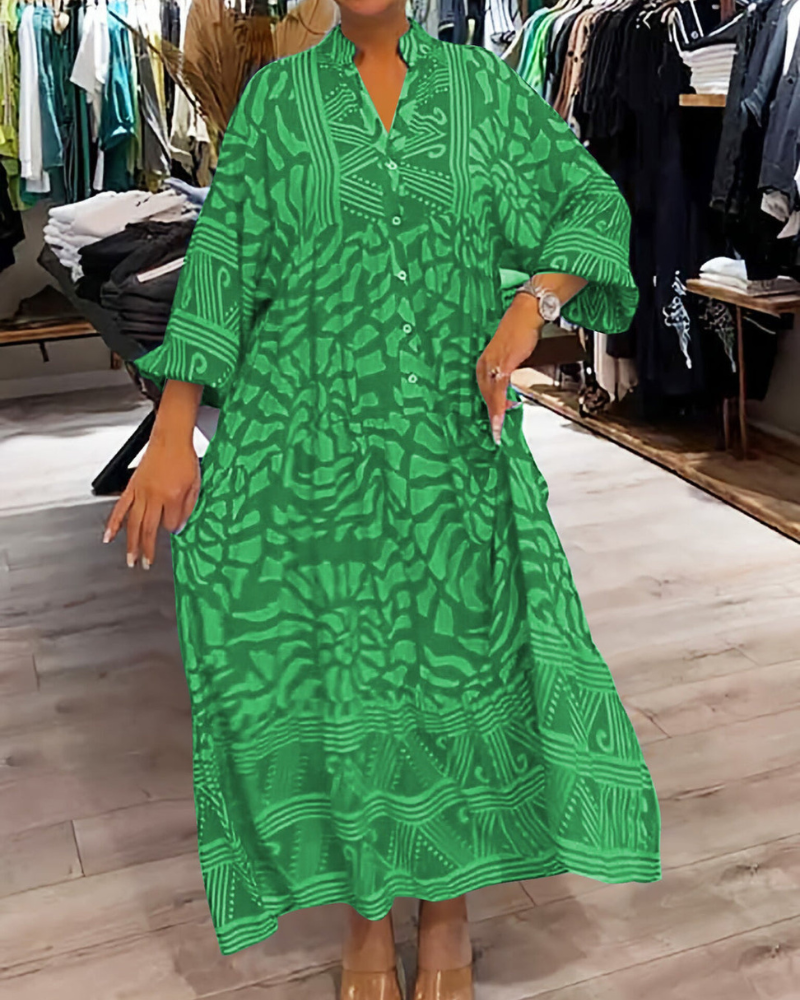 LENARA - Maxi kleit printidega