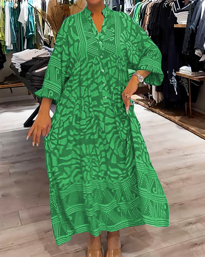 LENARA - Maxi kleit printidega