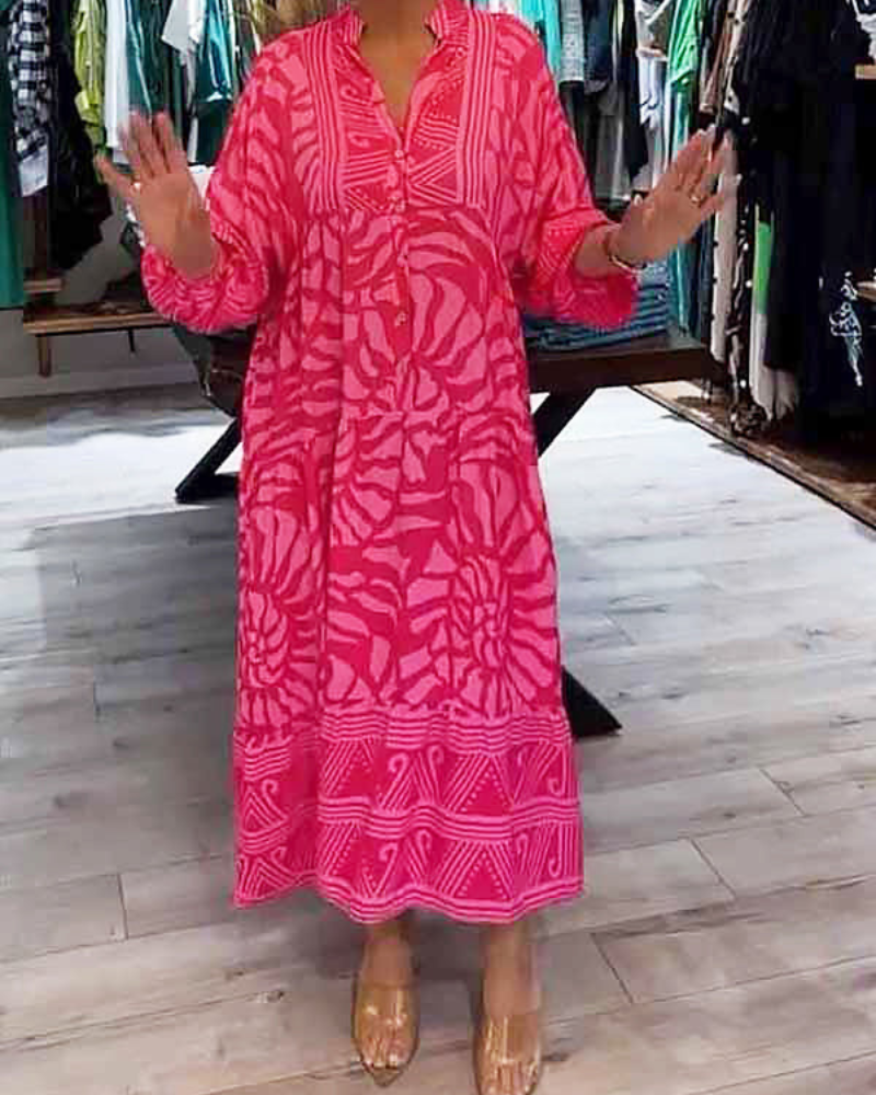 LENARA - Maxi kleit printidega