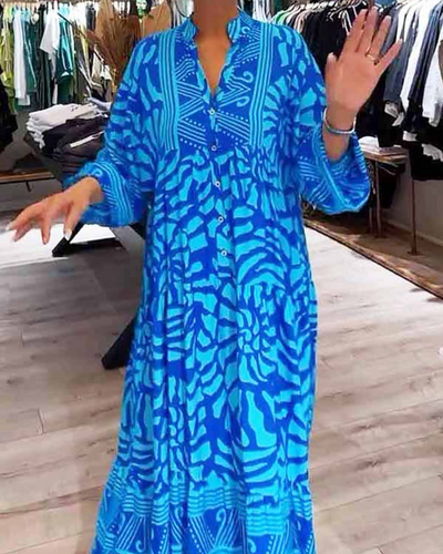 LENARA - Maxi kleit printidega