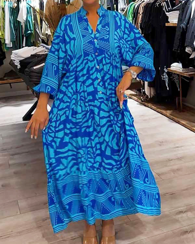 LENARA - Maxi kleit printidega