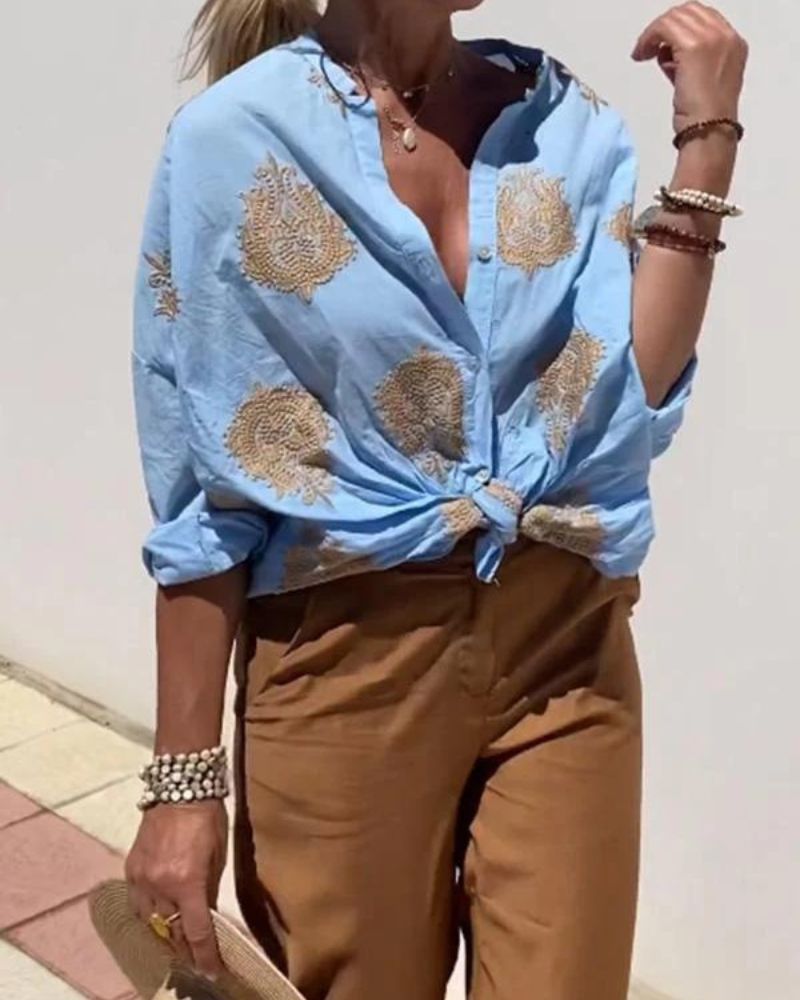 Lina – Elegantsete tikanditega pluus