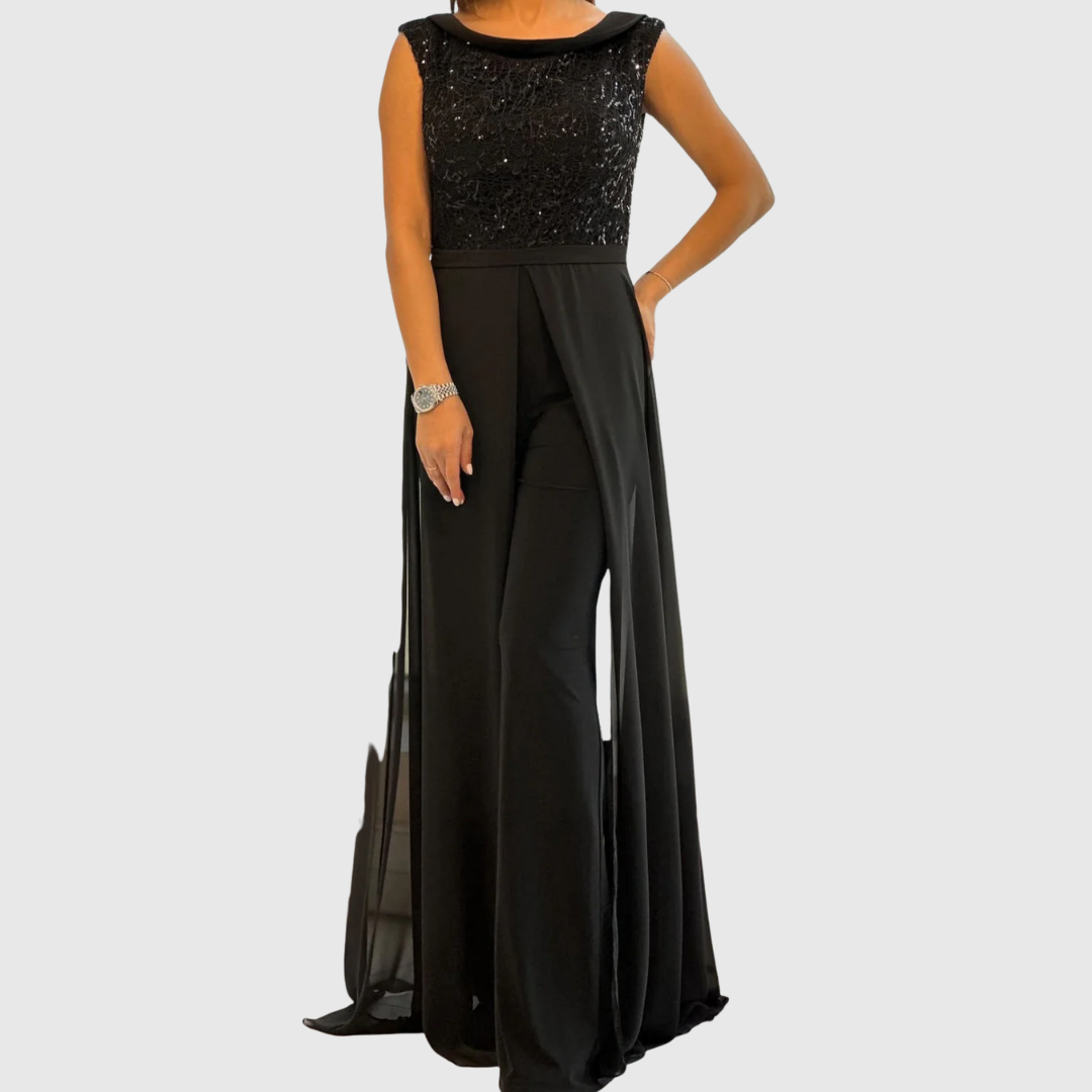 Ayda | Stiilne varrukateta kombineeritud kleit (kombinesoonkleit)