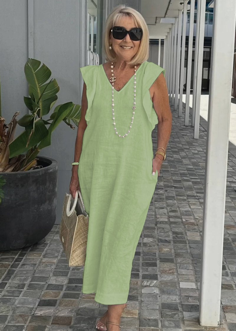 Nora – V-kaelusega ilma varrukateta kleit