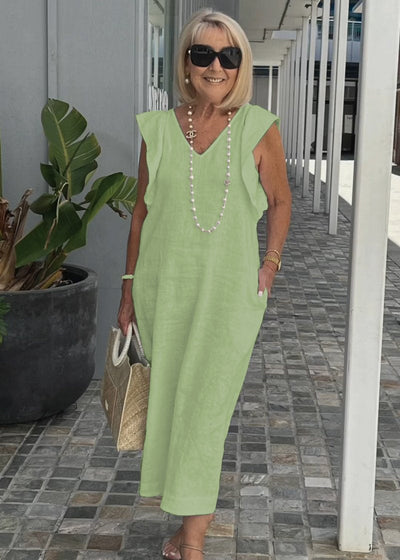 Nora – V-kaelusega ilma varrukateta kleit