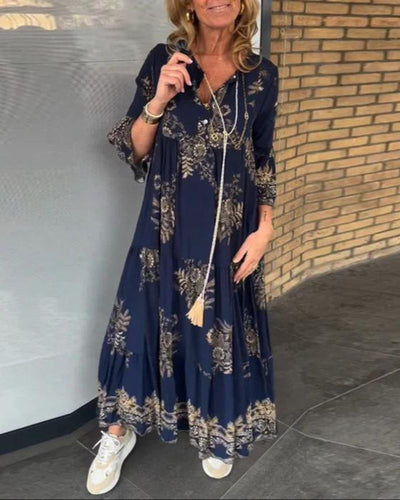 ANNE - IGAPÄEVANE RETRO V-KAELUSE KLEIT