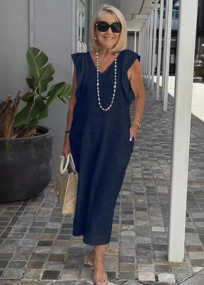 Nora – V-kaelusega ilma varrukateta kleit