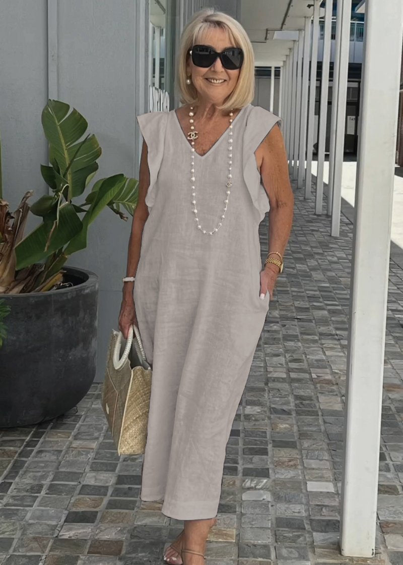 Nora – V-kaelusega ilma varrukateta kleit