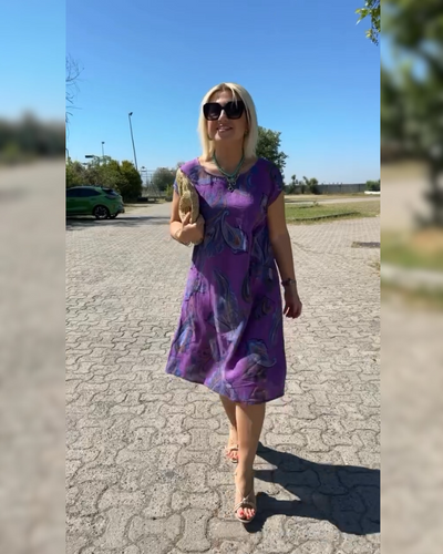 Hazal™ - Riietus ümarate lõikega ja kauni trükiga