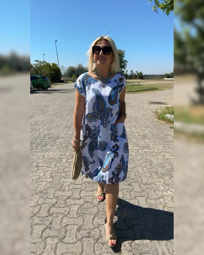 Hazal™ - Riietus ümarate lõikega ja kauni trükiga