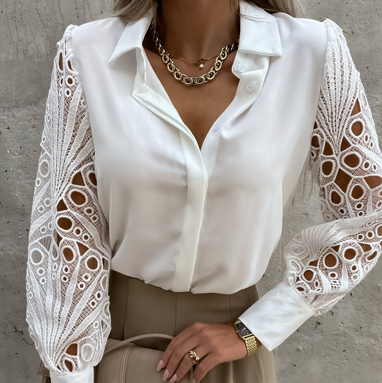 ENGELBERTA I MODERNE BLOUSE KRAEGA