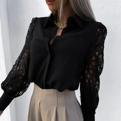ENGELBERTA I MODERNE BLOUSE KRAEGA